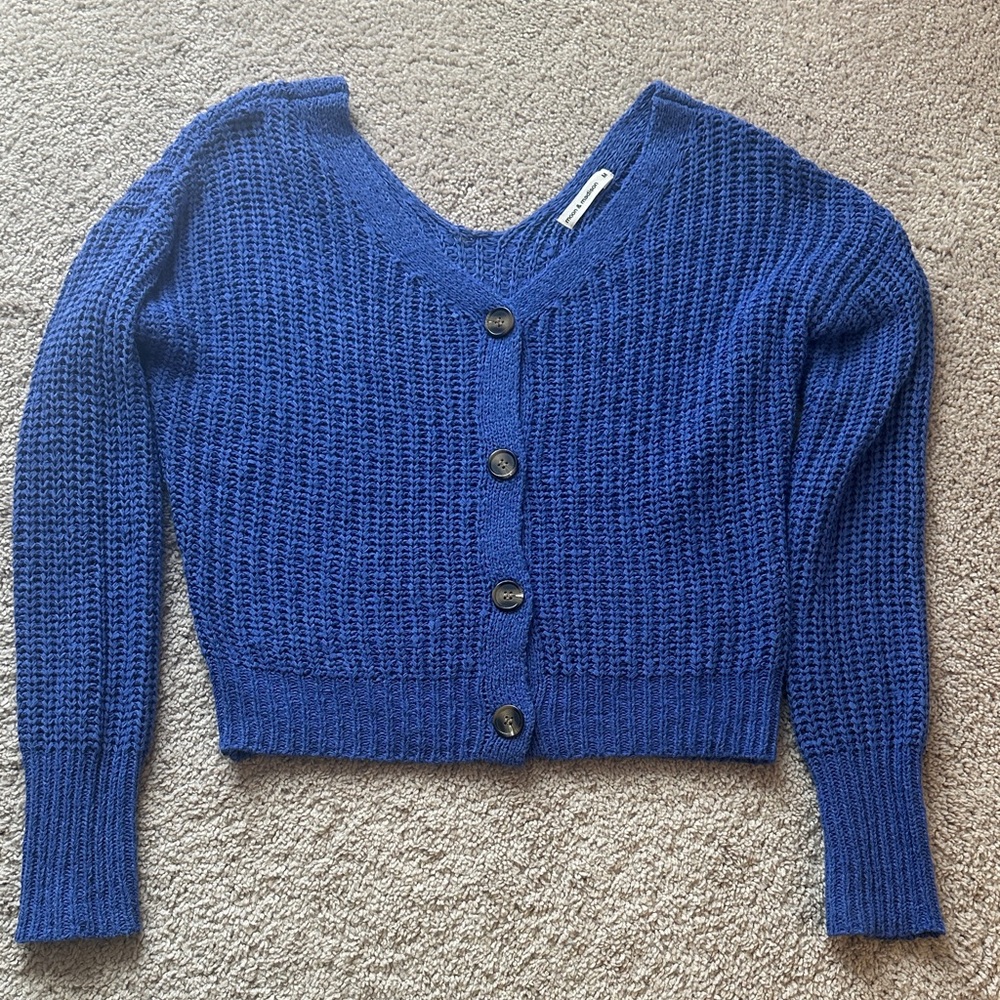 moon & madison Royal Blue Button-Up Cardigan